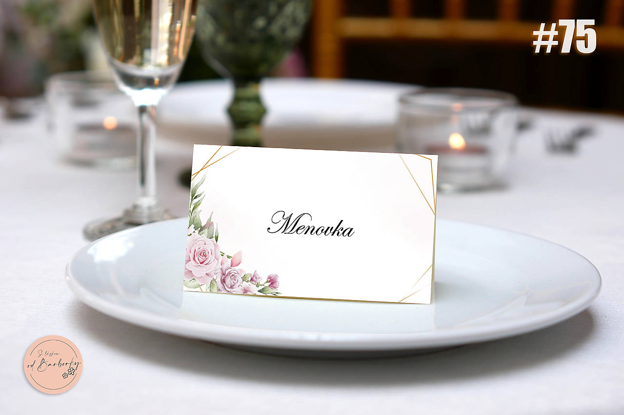 Menovka na stôl #75