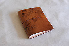 Papiernictvo - A5 Kožený obal na zápisníky - listy - 16797014_