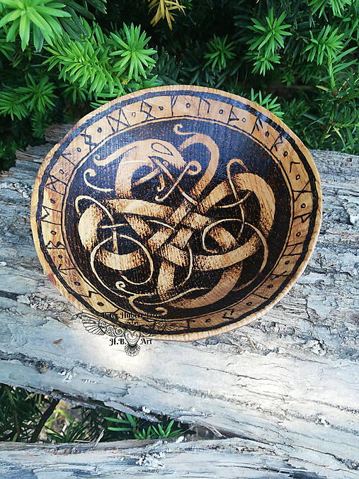 Nádoby - Vikingská miska - Vikingský drak - viking bowl - 16796804_