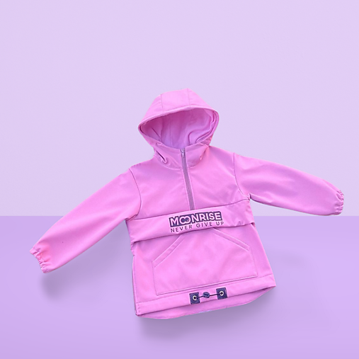 Detské oblečenie - Detská softshell bunda - anorak pink - 16796759_
