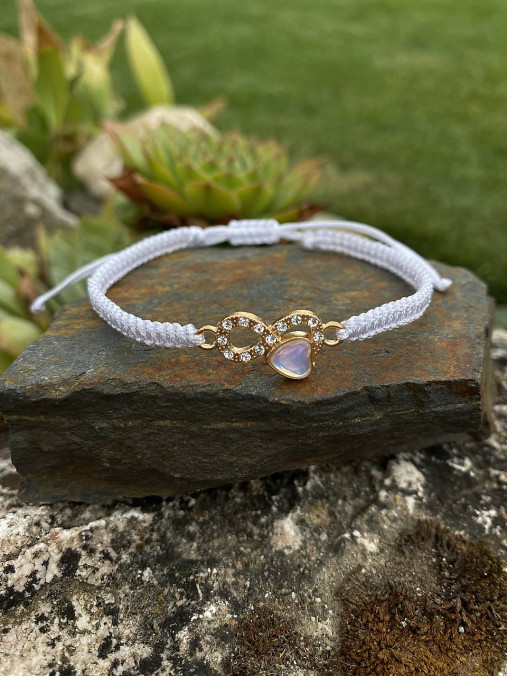 Náramky - Šnúrkový náramok INFINITE LOVE - 16798659_