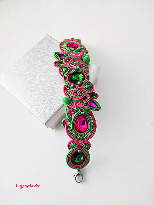 Náramky - Romina soutache náramok - 16800434_