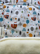 Detský textil - Podložka do Zopa Move Cross 100% Merino top super wash Natural Zvieratká na smotanovej - 16802053_