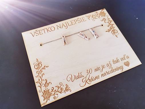 Papiernictvo - Gratulačná tabuľka na peniaze - 16801654_