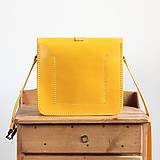 Kabelky - Kožená kabelka Floral satchel *Yellow* - 16801564_