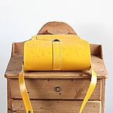Kabelky - Kožená kabelka Floral satchel *Yellow* - 16801566_