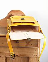 Kabelky - Kožená kabelka Floral satchel *Yellow* - 16801568_