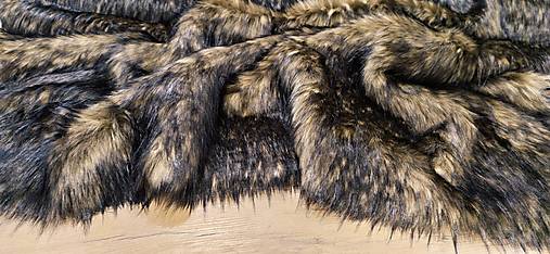 Textil - Kožušina umelá - TOP KVALITA - Cena za 10 cm (Kožušina umelá - Black Lion) - 16803030_