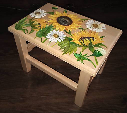 Nábytok - Hokerlík "sunflowers" - 16804193_