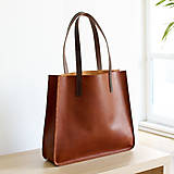 Kabelky - Kožená shopper kabelka TOTE BAG - 16804027_