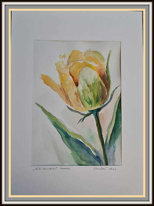 Kresby - Žltý tulipán - 16805479_