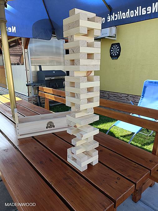 Hračky - Záhradná veža ĎZENGA (Jenga) XL a XXL - 16804896_