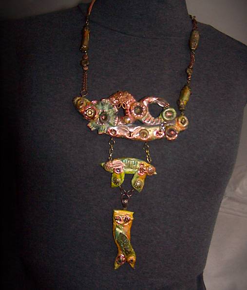 Náhrdelníky - Náhrdelník boho medený maximus 1 - 16806695_