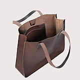 Kabelky - Kožená shopper kabelka TOTE BAG - 16807038_