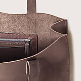 Kabelky - Kožená shopper kabelka TOTE BAG - 16807169_