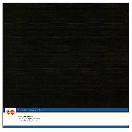 Papier - Jednofarebný textúrovaný čierny LKK-SC31 - 16807898_