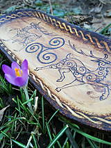 Nádoby - Keltská miska - Jelene a Triskelion - celtic wooden bowl - 16811391_