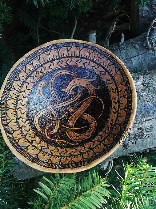 Nádoby - Viking dragon bowl- Drak a runy - Vikingská miska - 16811374_