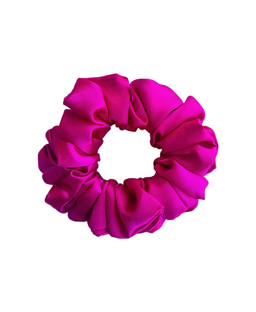 Ozdoby do vlasov - Saténová scrunchies M magenta - 16810179_