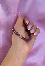 Náramky - Náramok Cesta za šťastím - Rubín so štvorlístkom - 16810203_