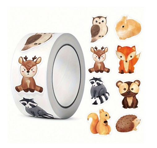 Papier - Samolepky Lesné zvieratká 20ks - 16810899_