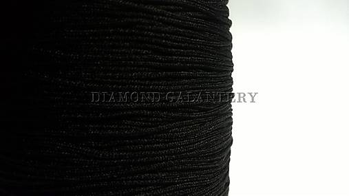 Galantéria - Shamballa šnúrka nylonová 0,8 mm  (Čierna) - 16813594_