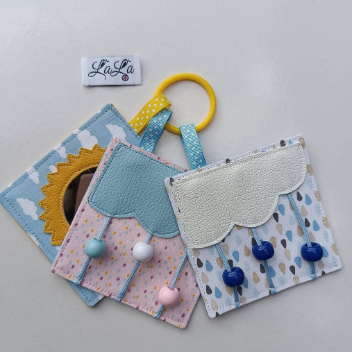 Hračky - Dážď - quiet book kartička - 16814415_