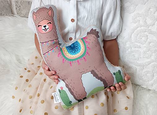 Lama hnedá julianika Handmade Hračky