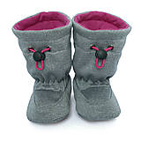 Detské topánky - Softshelláčky MERINO boots "ash/pink" - 16818236_