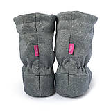 Detské topánky - Softshelláčky MERINO boots "ash/pink" - 16818237_