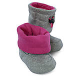 Detské topánky - Softshelláčky MERINO boots "ash/pink" - 16818238_