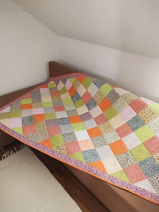 Úžitkový textil - Patchworkový prehoz - 16819005_