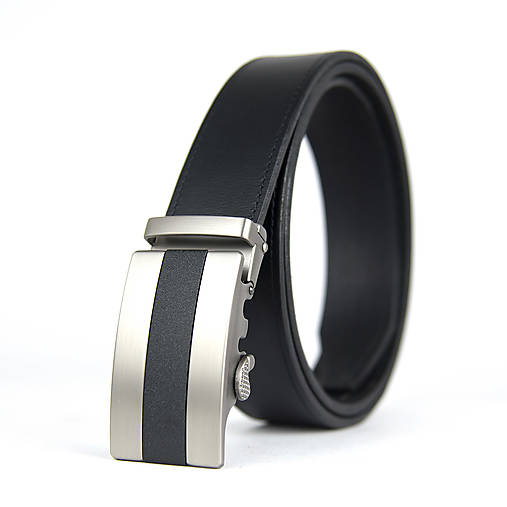 Opasky - Kožený opasok s automatickým zapínaním NICKEL GRIND - 16819523_