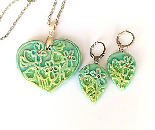 Sady šperkov - Keramický set  LÚKA - 16821550_