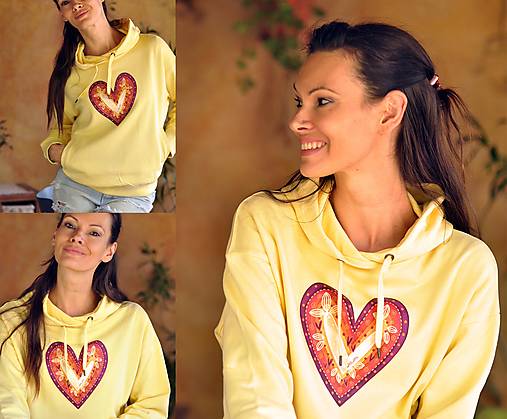 Mikiny - Mikina Vanilla Heart - 16823812_