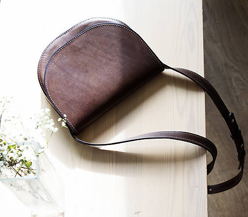 Kabelky - Kožená kabelka SADDLE MINI | tmavohnedá - 16825987_