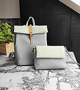Batohy - Trinity street backpack šedá s pistáciovou - 16827315_