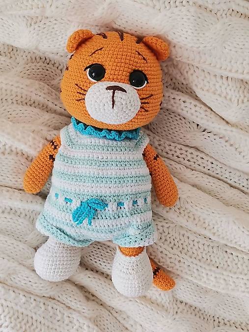 Hračky - hačkovaný tiger - 16826750_