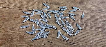 Náhrdelníky - Prívesok Anjelské krídla - 5 x 17 mm - 16832791_