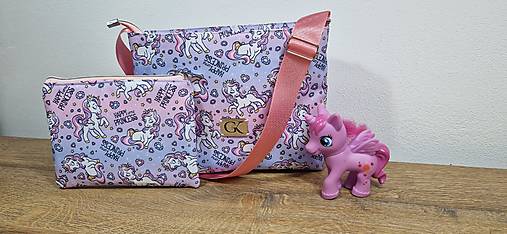 Kabelky - Kvetinová kabelka jednorožec - unicorn  - 16833754_
