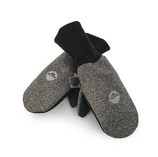 Detské doplnky - Softshelláčky MERINO palčiaky "ash/black" - 16833609_