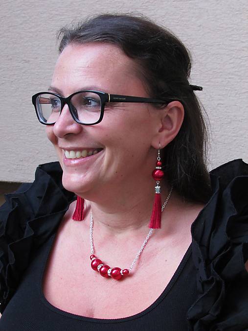 Sady šperkov - Vo farbe vína - 16833622_