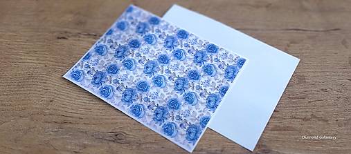 Polotovary - Transfer papier na Polymér -Kvety modré - 16836467_