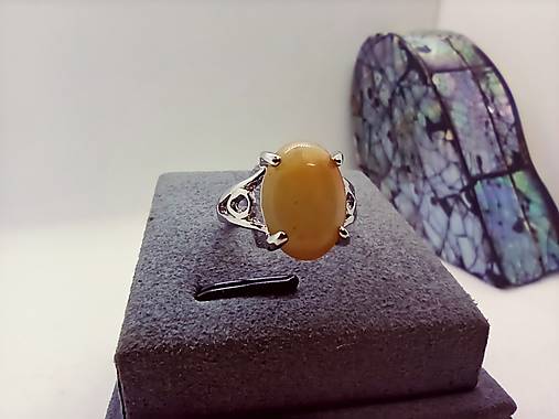 Prstene - Prsteň /Agate, bižutérny kov - 16836614_