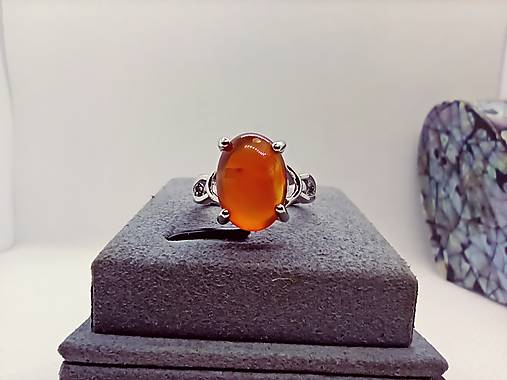 Prstene - Prsten / Agate, bižutérny kov - 16836632_