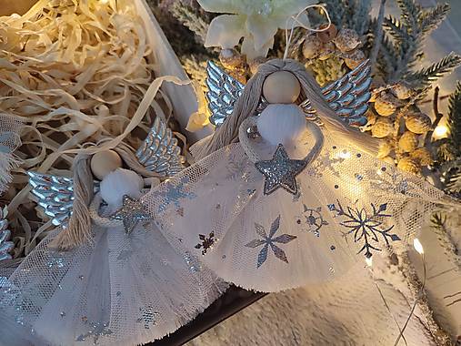 Dekorácie - Vianočný anjelik  sada  - 16834759_