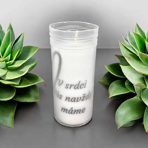 Sviečky - Nápln do kahancov s popisom - V srdci vás navždy máme - 16835016_