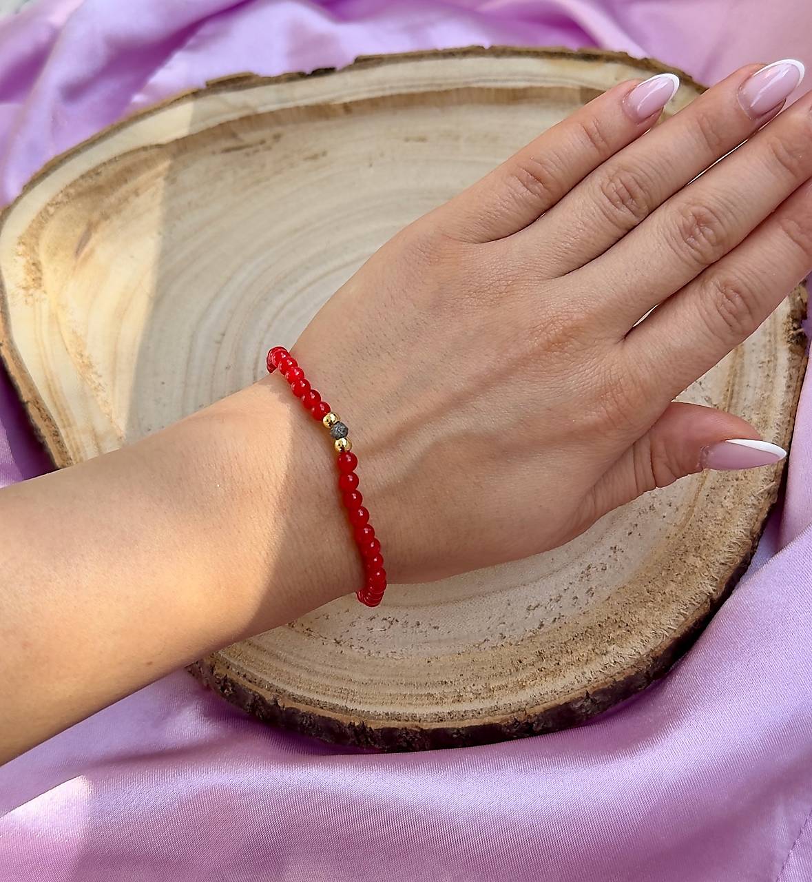 Náramok Ochrany a Lásky - Jadeit a Diamant