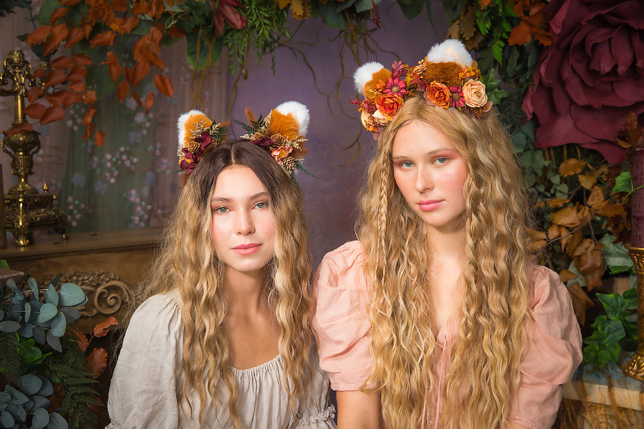 Čelenka s uškami "líštička" 