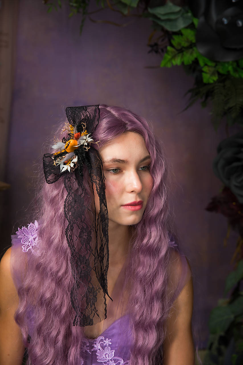 Halloween spona do vlasov "tekvičky" 